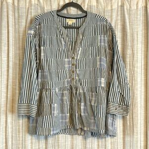 MAEVE Anthropologie medium stripe top